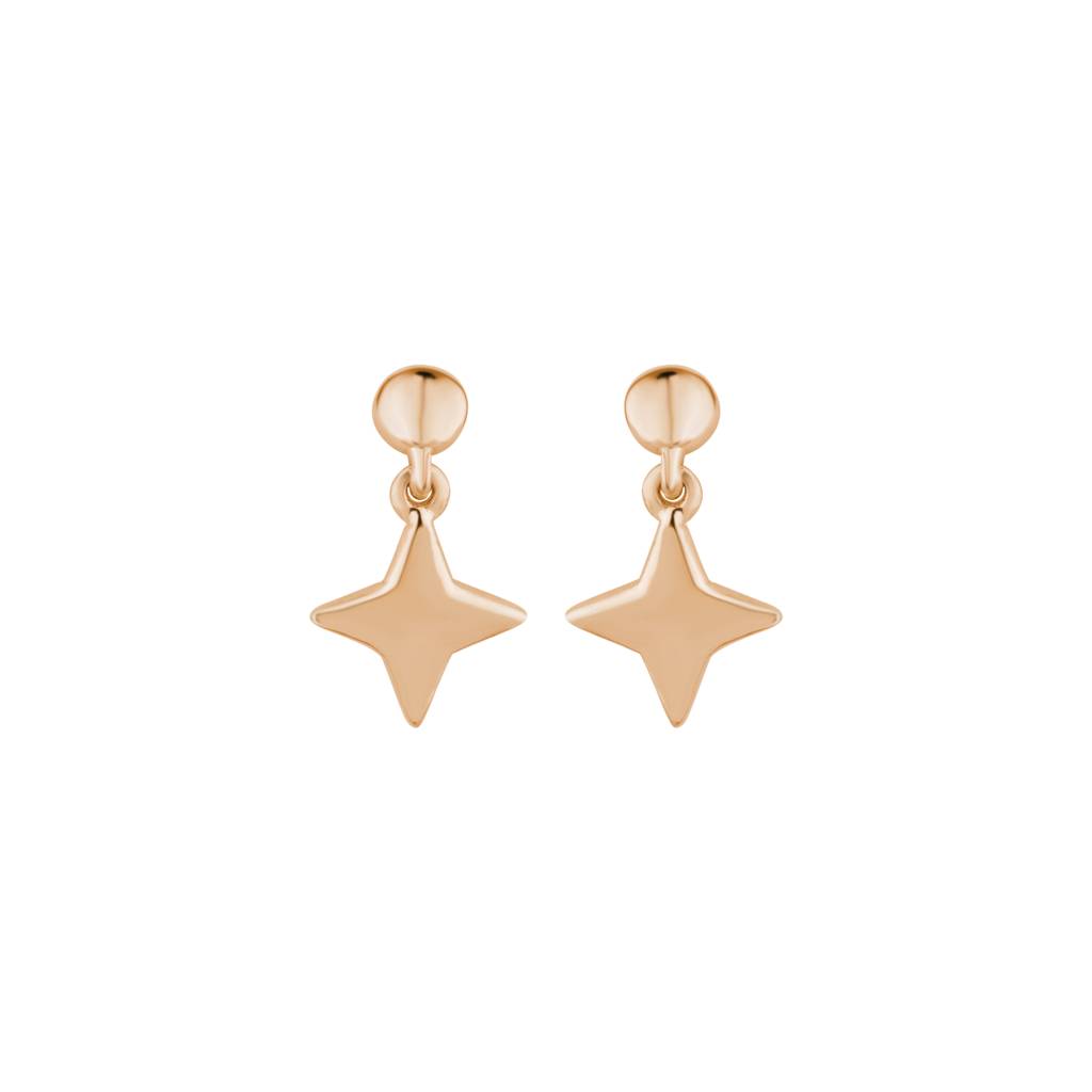 Glistening Star-Shaped Earrings : KED0002-RoseGold