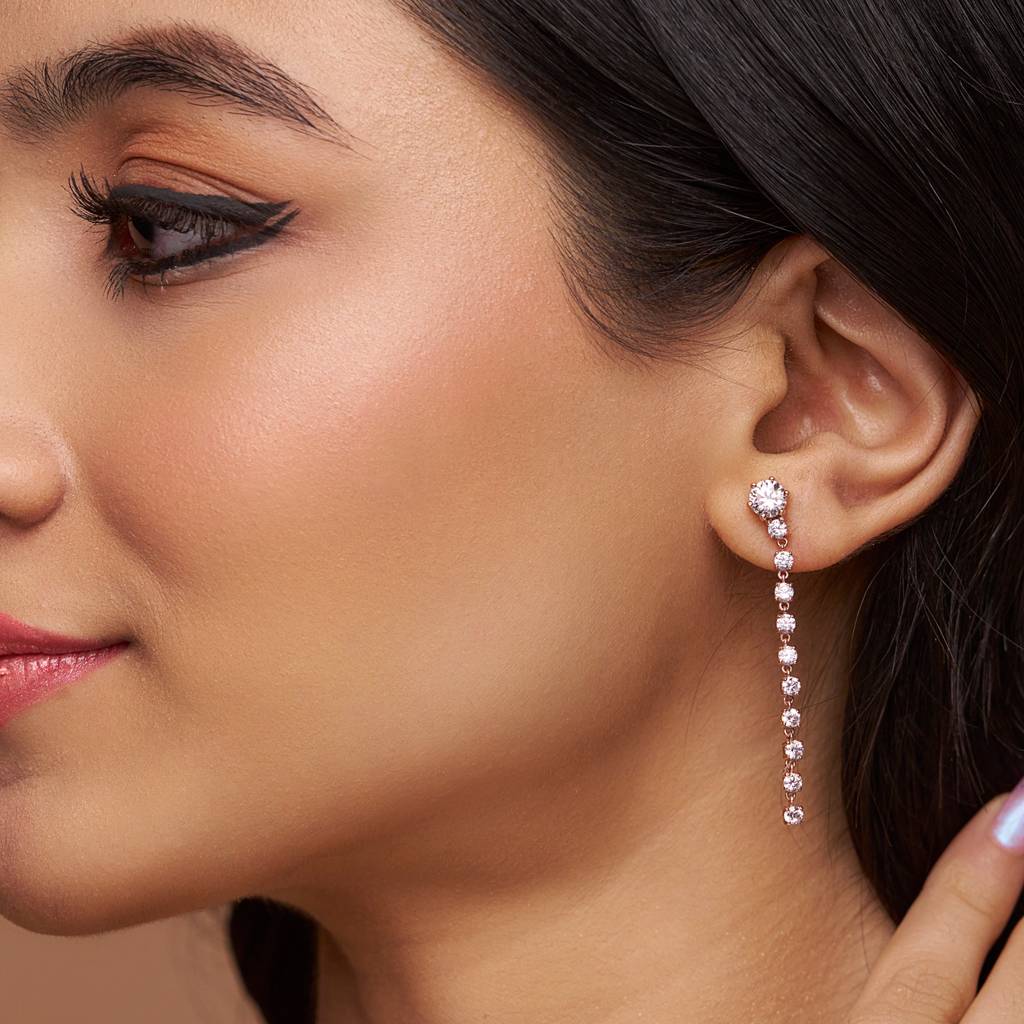 Diamond Linear Earring : KED0005-RoseGold