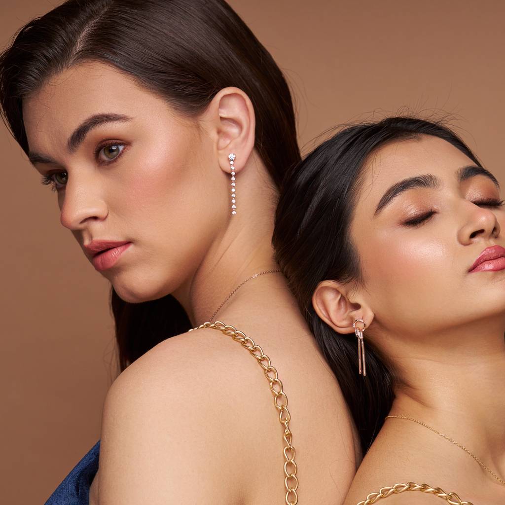 Diamond Linear Earring : KED0005-Yellow