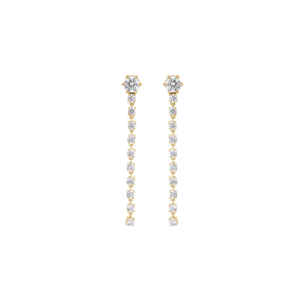Diamond Linear Earring : KED0005-Yellow