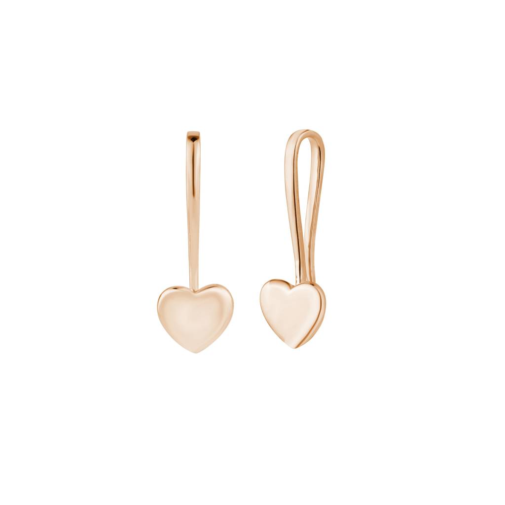 Heart-Shaped Dangle Earring : KED0012-RoseGold