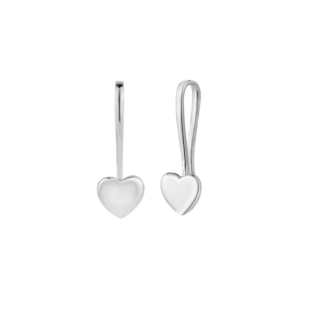 Heart-Shaped Dangle Earring : KED0012-Silver