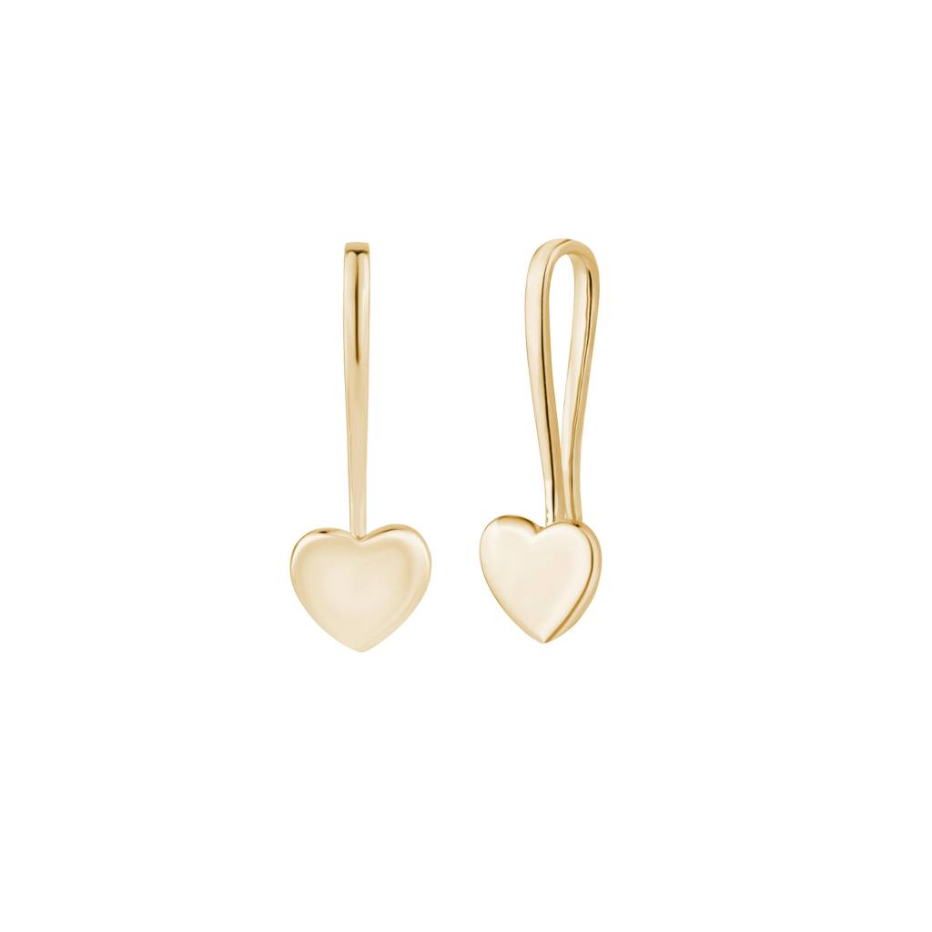 Heart-Shaped Dangle Earring : KED0012-Yellow