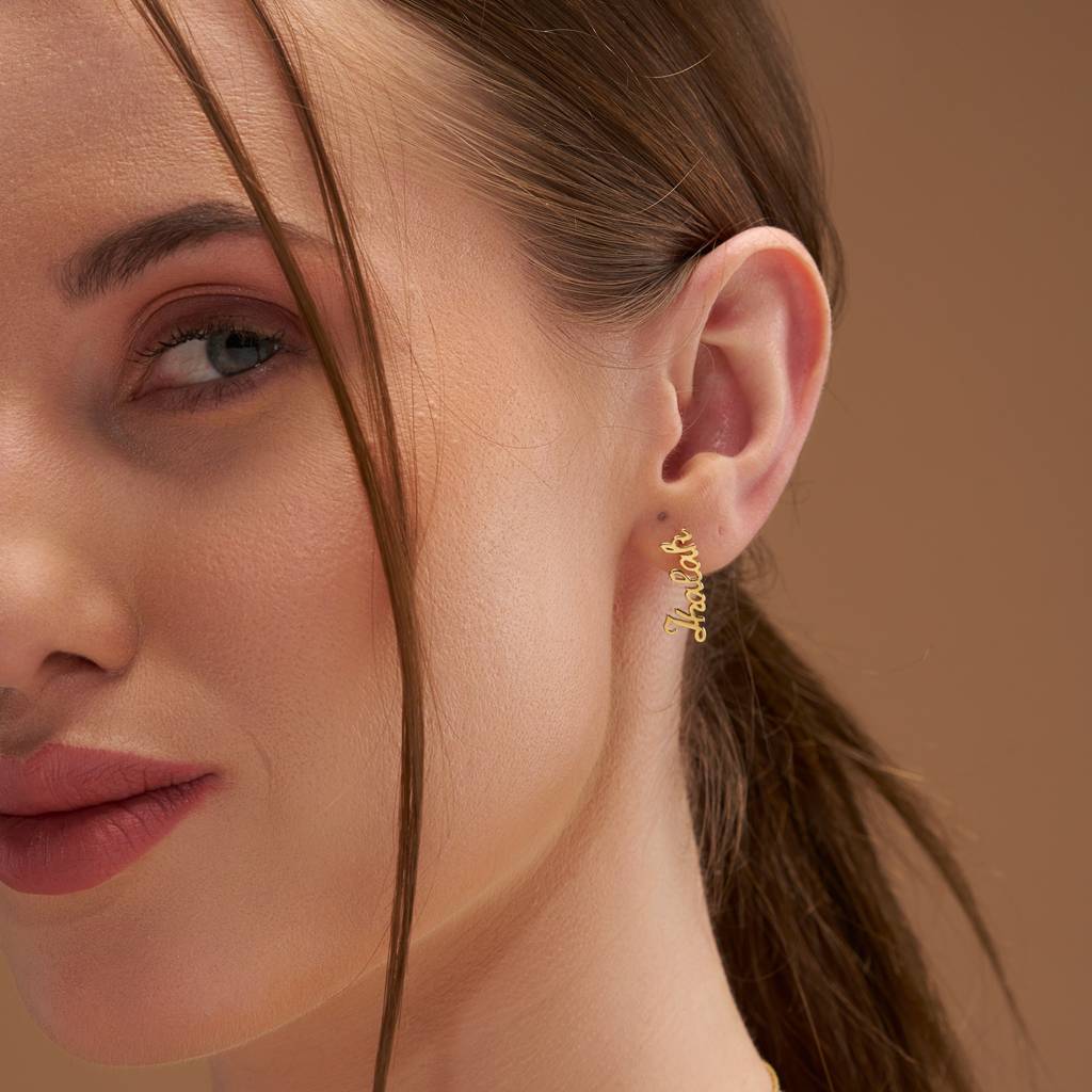Personalized Silver Name Earring : KEN0002-RoseGold