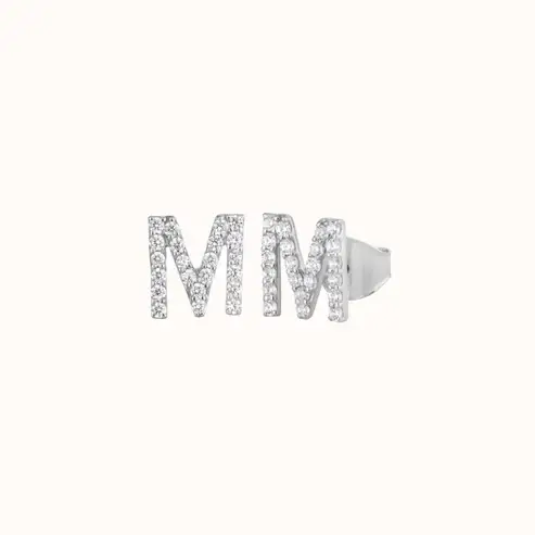 Bespoke Letter Earring : KEN0003-Silver