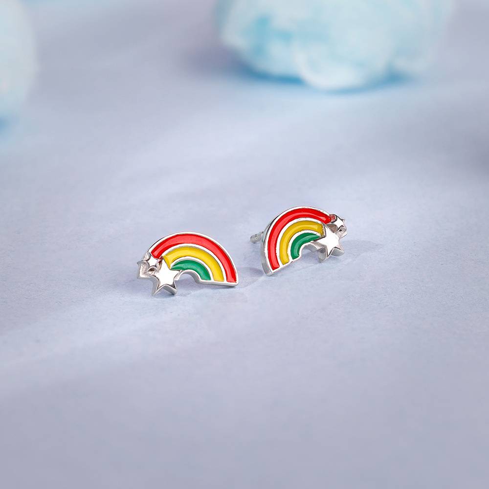 925 Silver Rainbow Hug Kids Studs | Studs To Gift Kids : KER026