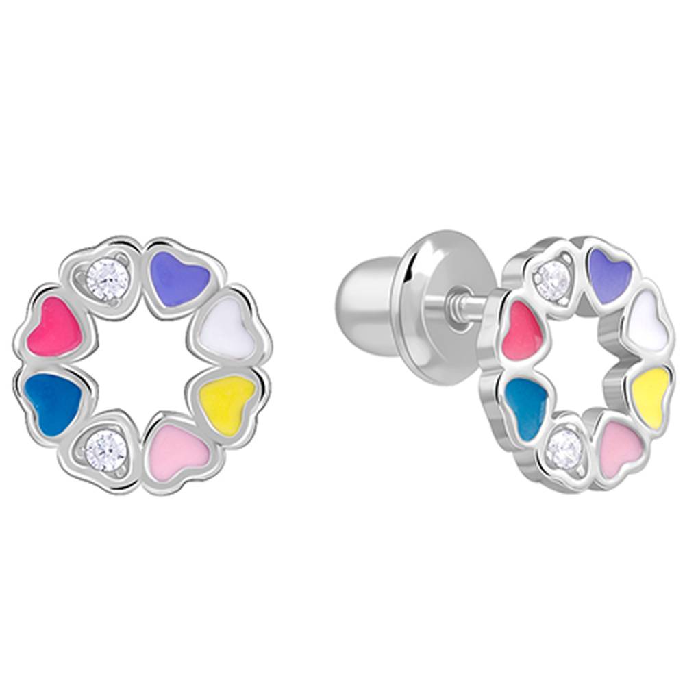 Full Of Hearts Kids Stud Earrings : KER029