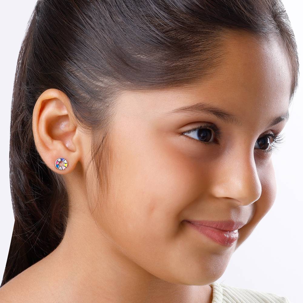 Full Of Hearts Kids Stud Earrings : KER029