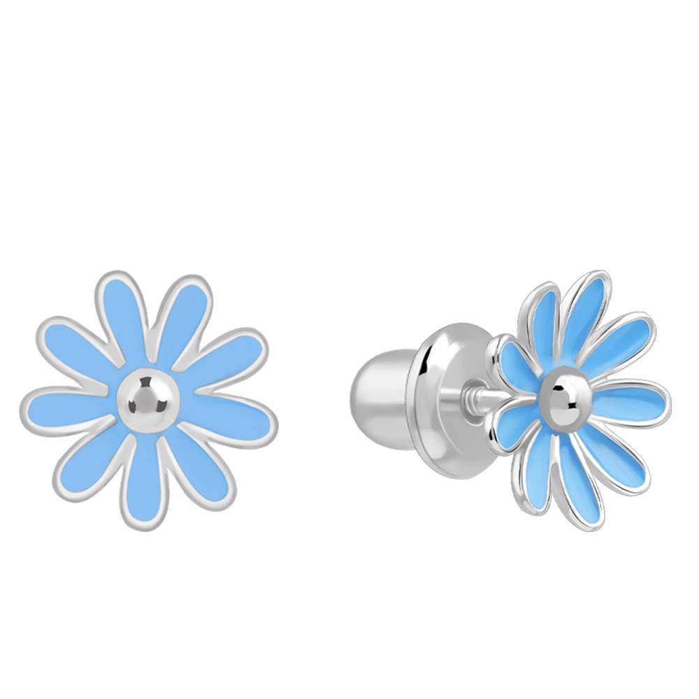 Blue Daisy Kids Studs : KER041