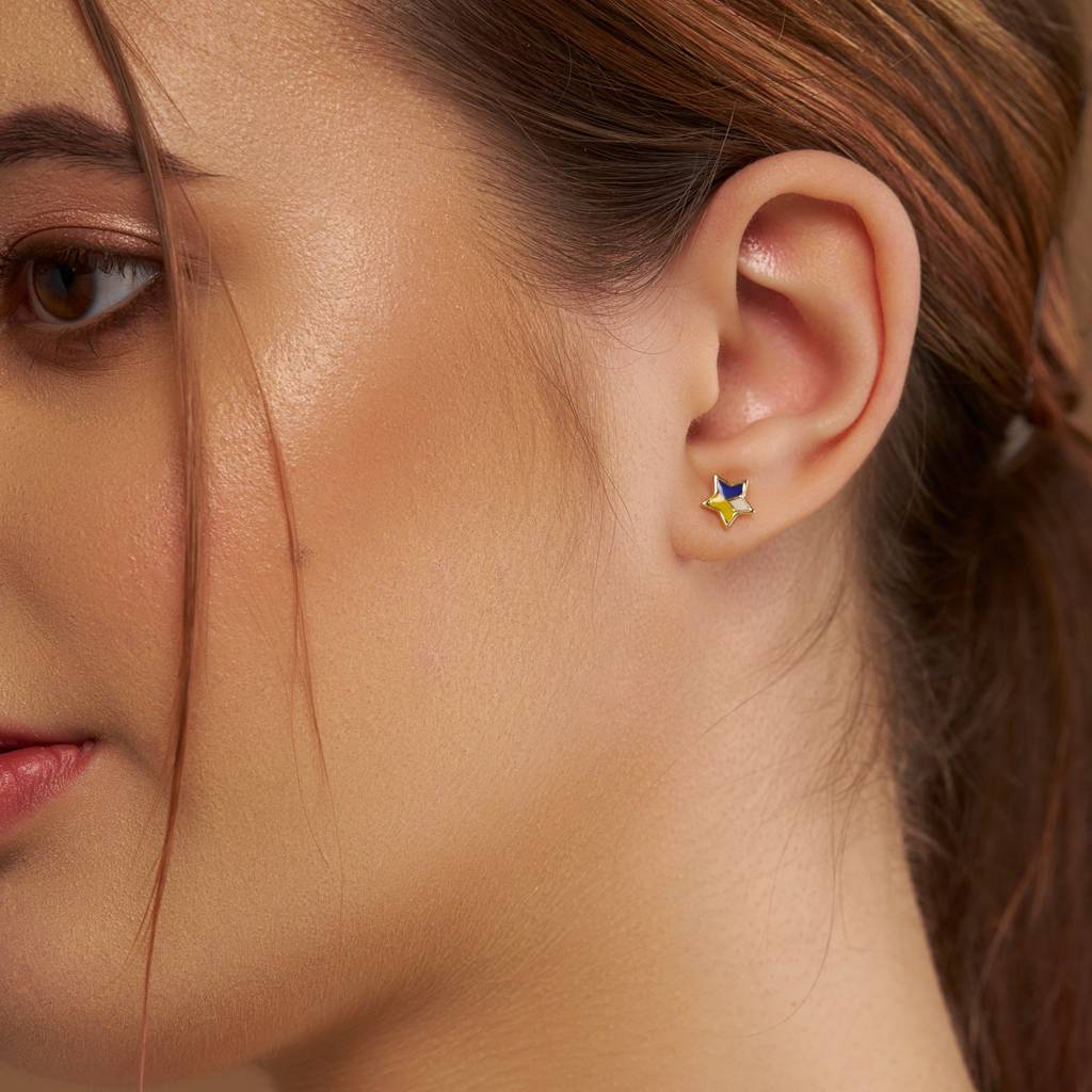 Starlight Symphony Silver Stud : KES0005-RoseGold