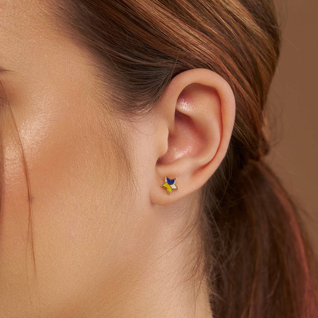 Starlight Symphony Silver Stud : KES0005-Yellow