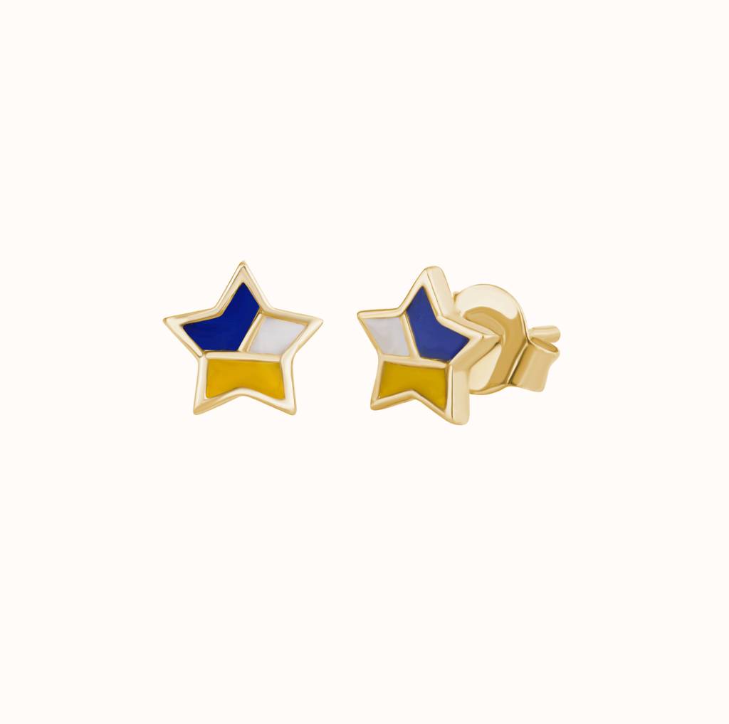 Starlight Symphony Silver Stud : KES0005-Yellow