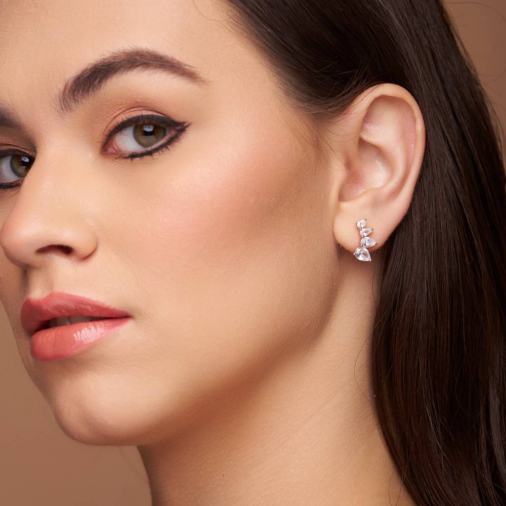 Pear-Shaped Diamond Stud : KES0006-RoseGold