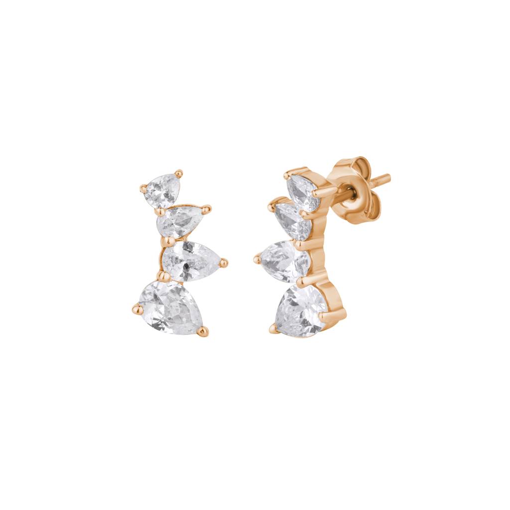 Pear-Shaped Diamond Stud : KES0006-RoseGold