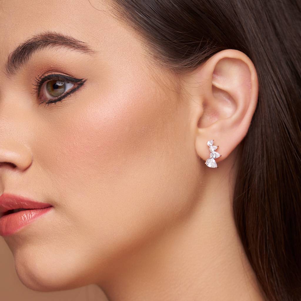 Pear-Shaped Diamond Stud : KES0006-Yellow
