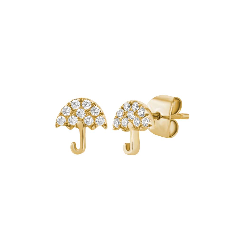 Umbrella Style Diamond Earring : KES0007-Yellow