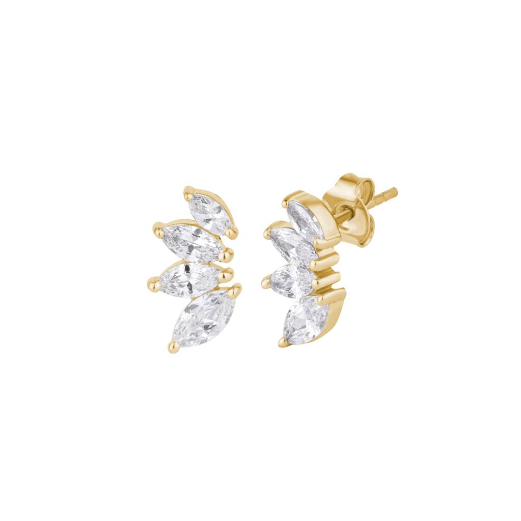 Marquise-Cut Sophisticated Earring : KES0008-Yellow