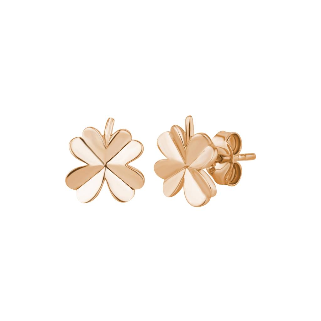Pear Diamond Flower Earring : KES0014-RoseGold