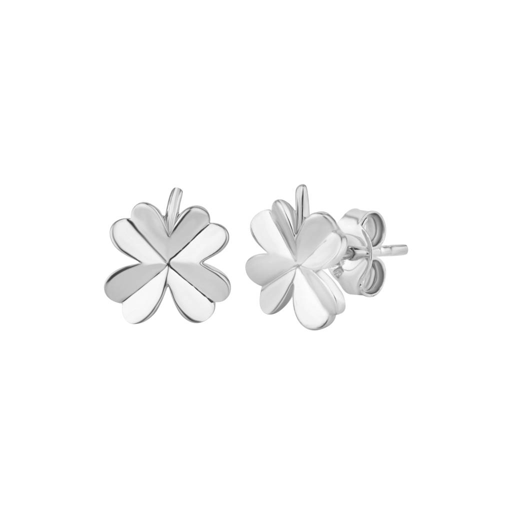 Flower Style Stud Earring : KES0015-Silver