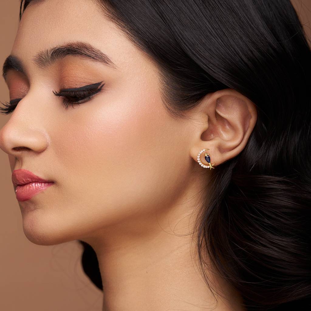 Vibrant Parrot Style Fashion Earring : KES0017-RoseGold