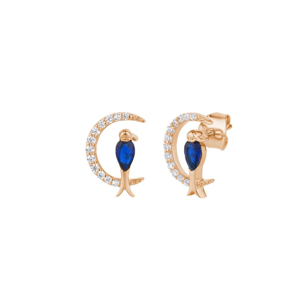 Vibrant Parrot Style Fashion Earring : KES0017-RoseGold