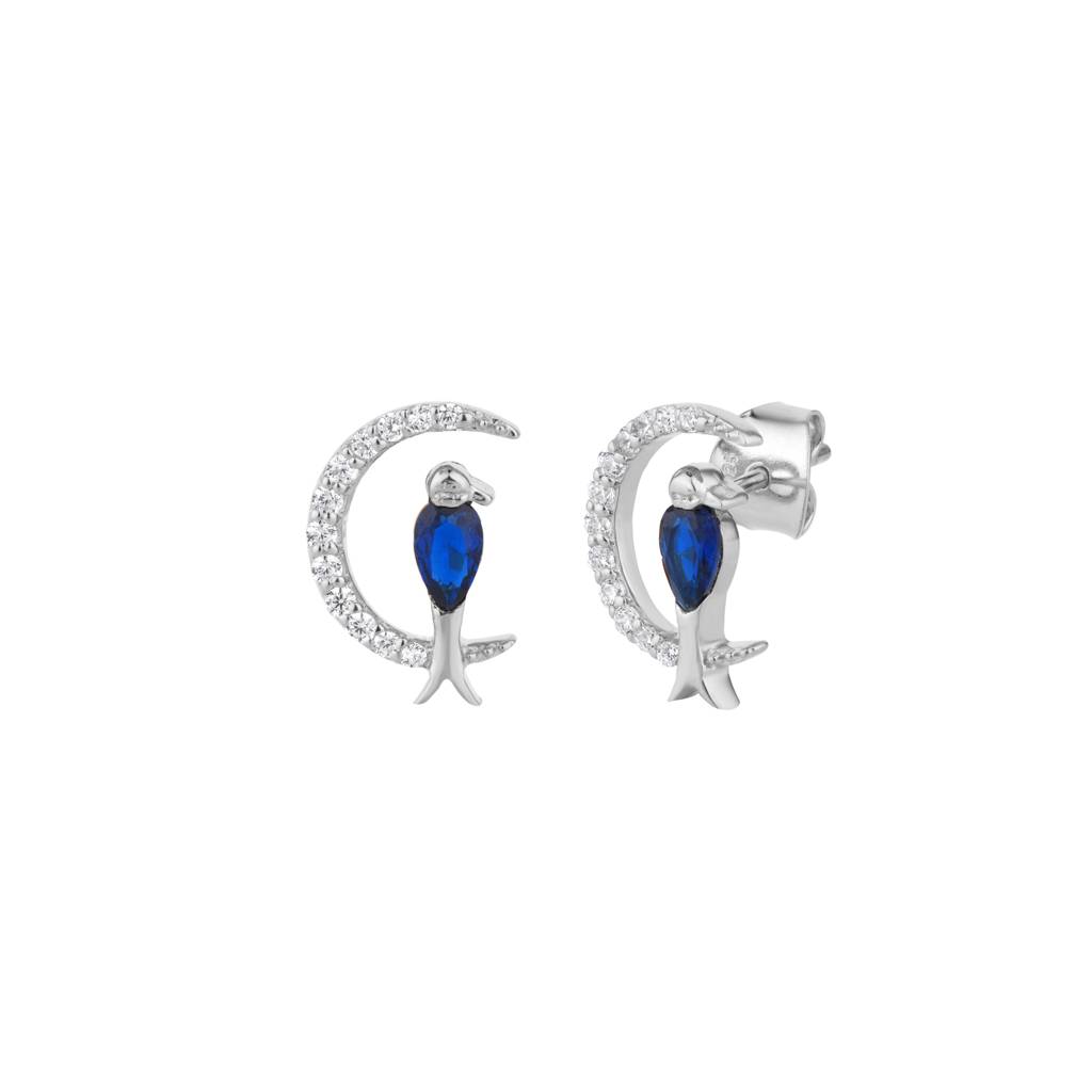 Vibrant Parrot Style Fashion Earring : KES0017-Silver