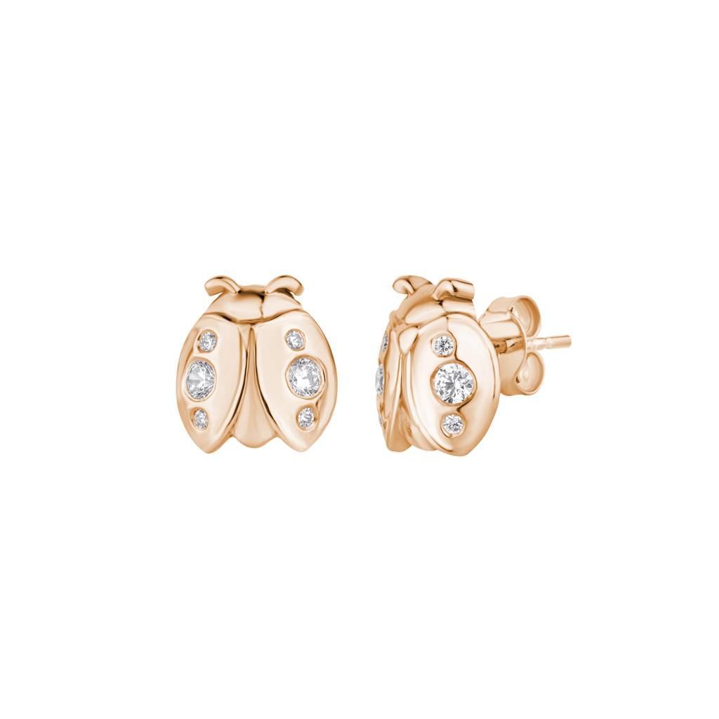 Adorable Ladybug Stud : KES0019-RoseGold