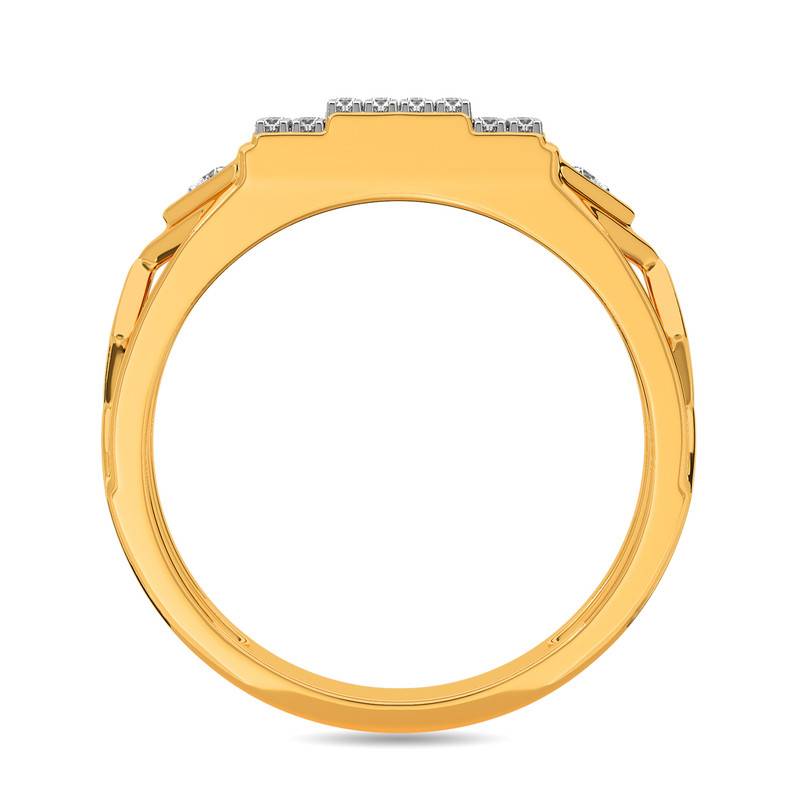 Kisna 14K Yellow Si Diamond Gold Rings For Men | Billy