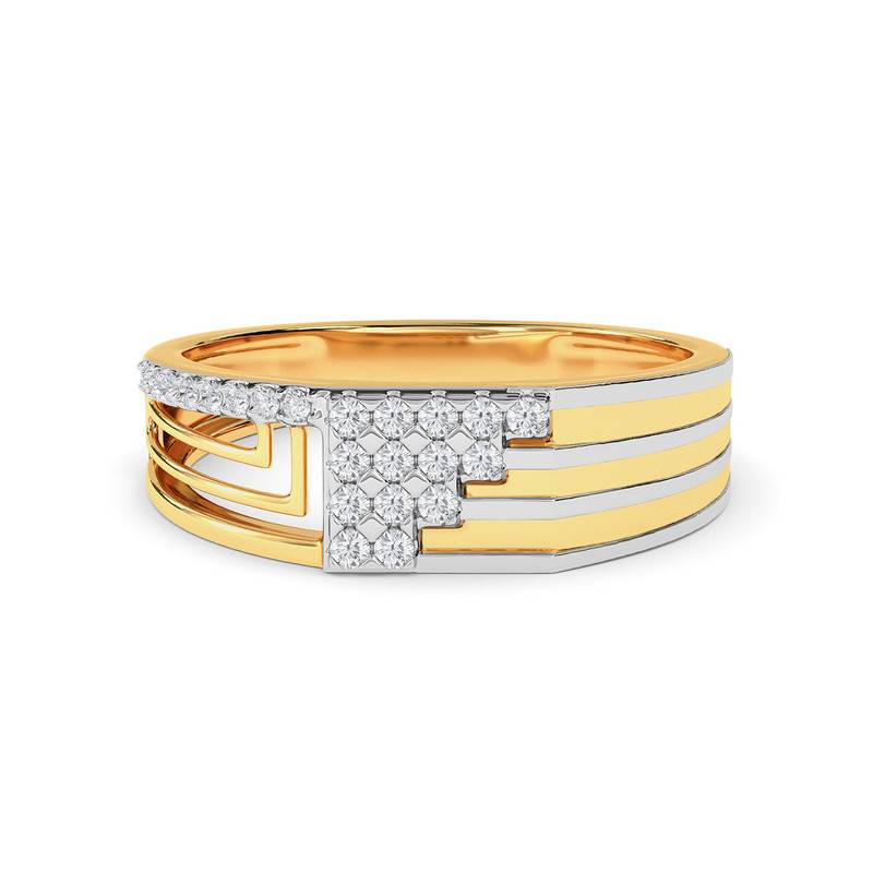 Kisna 14K Yellow Si Diamond Gold Rings For Men | Benjamin