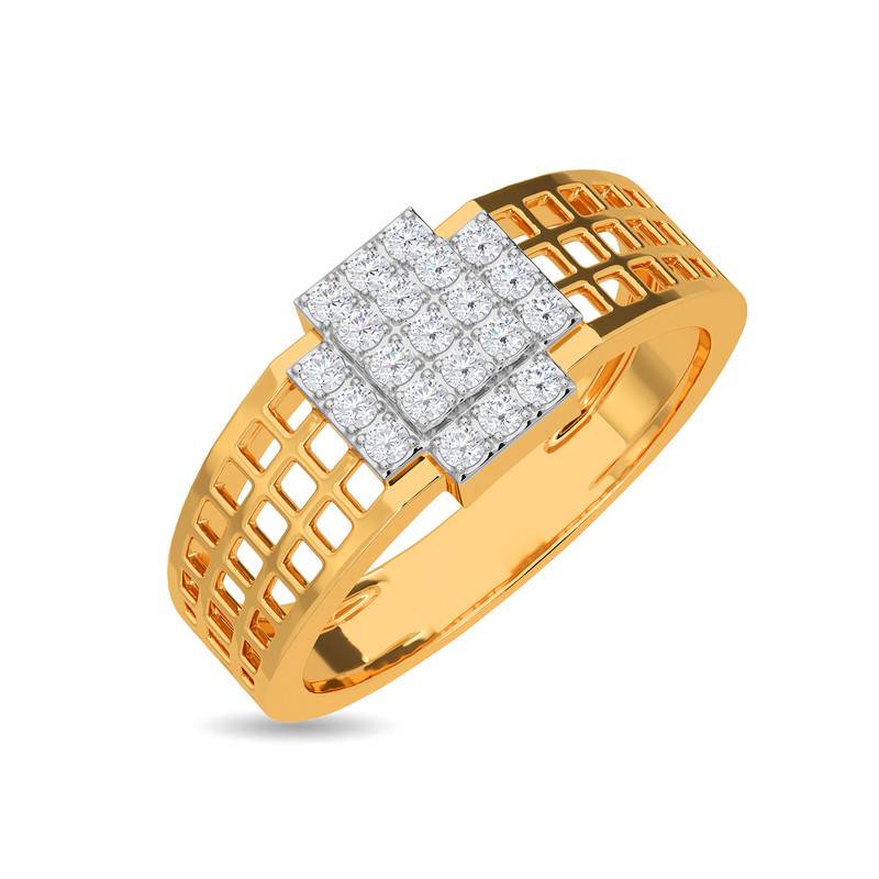 Kisna 14K Yellow Si Diamond Gold Rings For Men | Gabriel