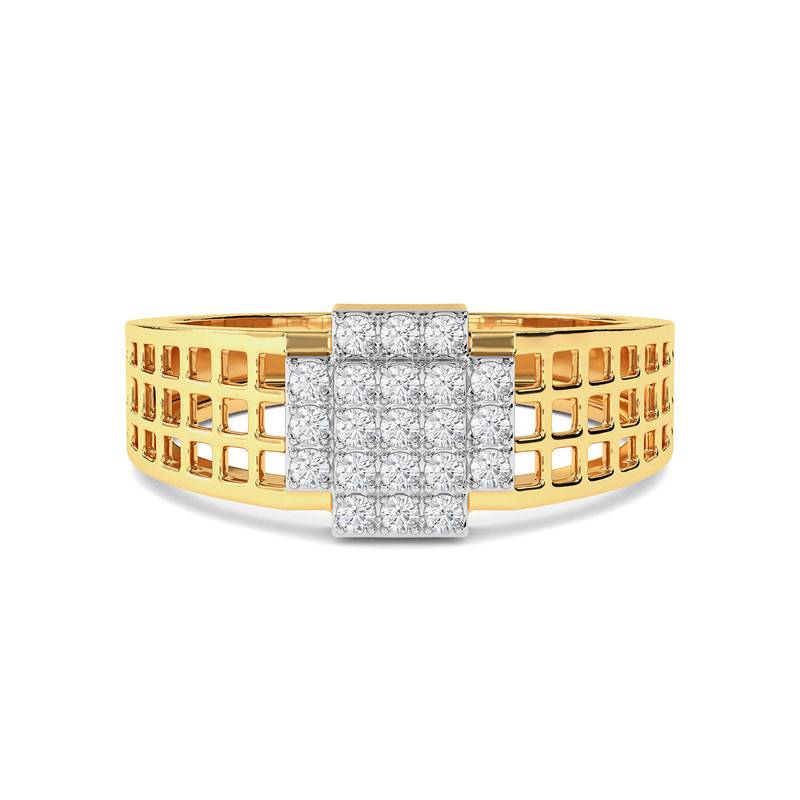 Kisna 14K Yellow Si Diamond Gold Rings For Men | Gabriel