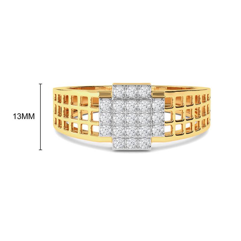 Kisna 14K Yellow Si Diamond Gold Rings For Men | Gabriel