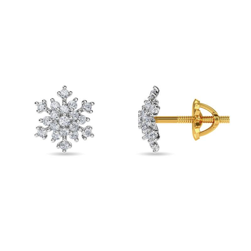 Kisna 14K Yellow Si Diamond Gold Earrings For Women | Winnie