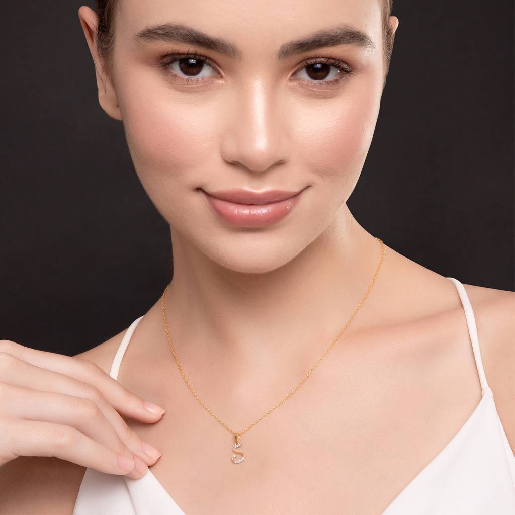 Kisna 14K Yellow Gold Elloise Diamond Pendant : KFLP20016