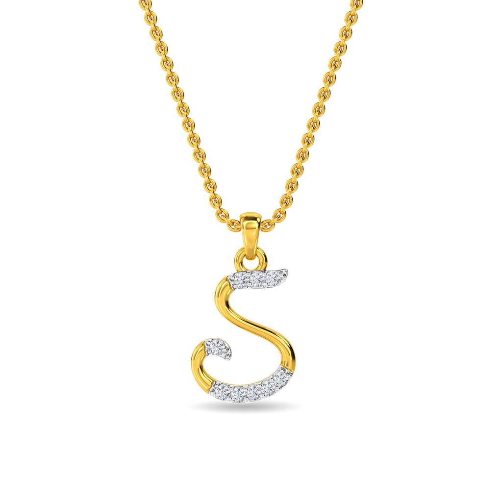 Kisna 14K Yellow Gold Elloise Diamond Pendant : KFLP20016
