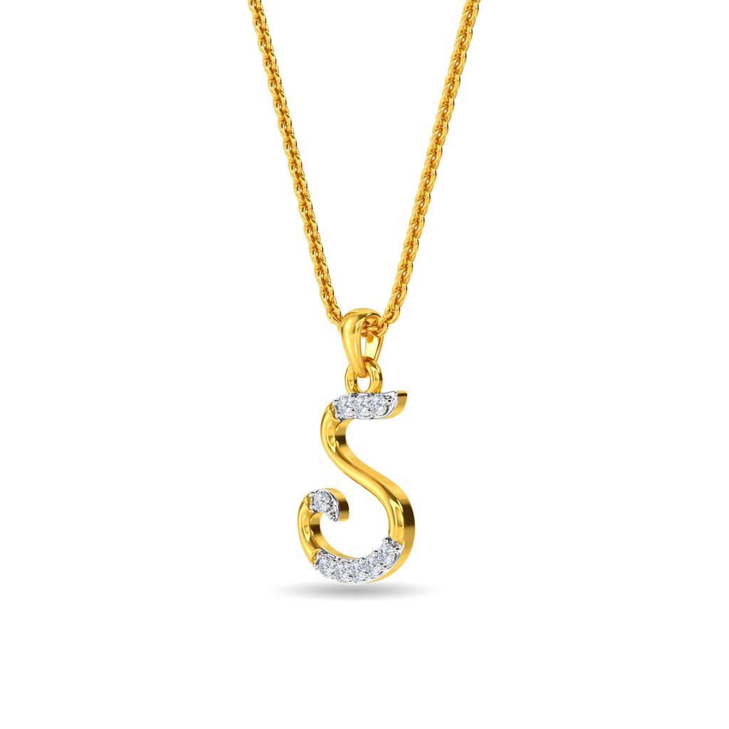 Kisna 14K Yellow Gold Elloise Diamond Pendant : KFLP20016