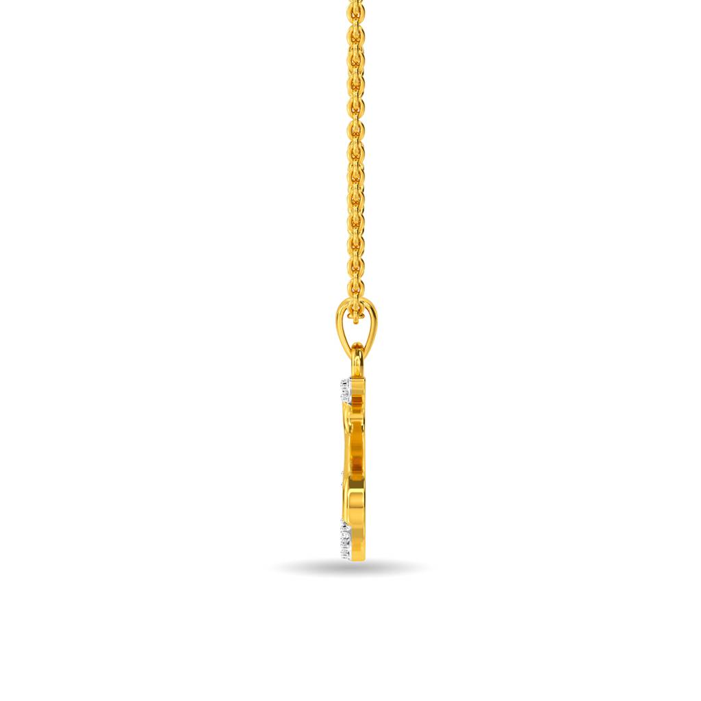 Kisna 14K Yellow Gold Elloise Diamond Pendant : KFLP20016