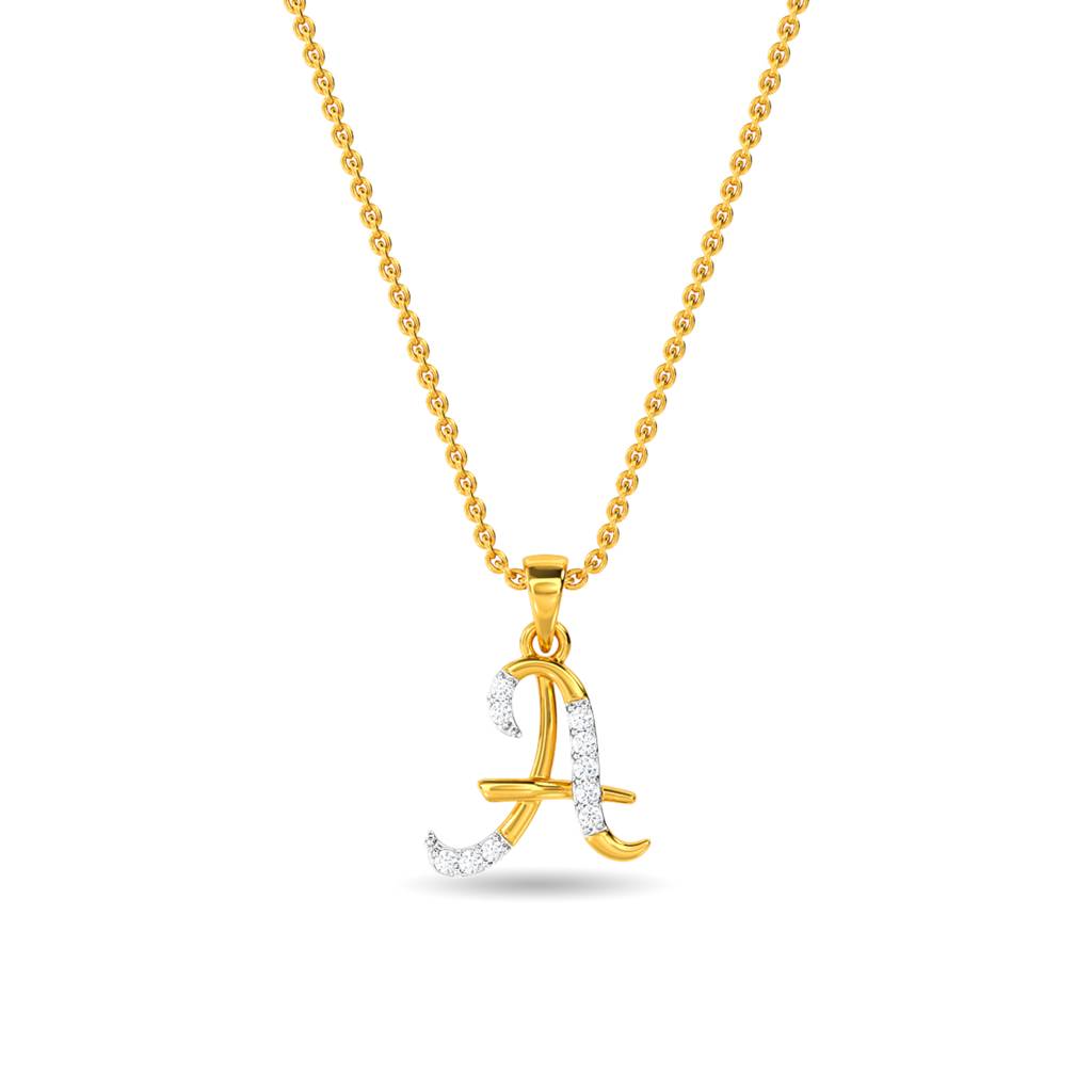 Kisna 14K Yellow Gold Emmmie Diamond Pendant : KFLP20019