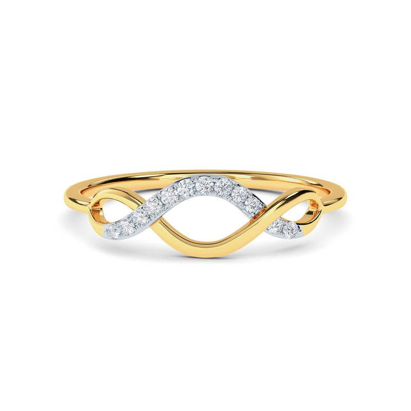 Kisna 14K Yellow Si Diamond Gold Rings For Women | Talia
