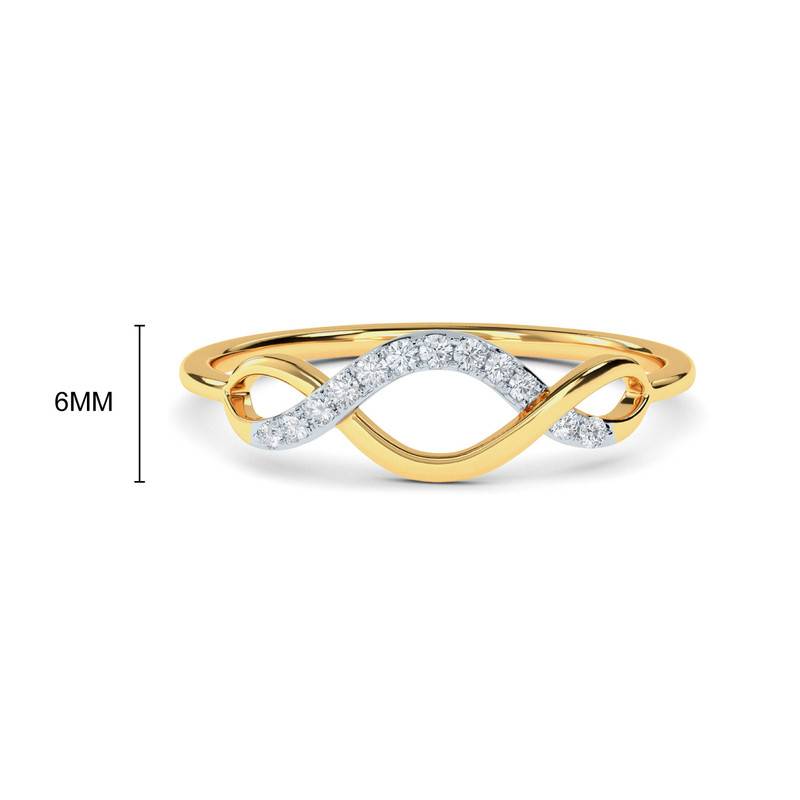 Kisna 14K Yellow Si Diamond Gold Rings For Women | Talia