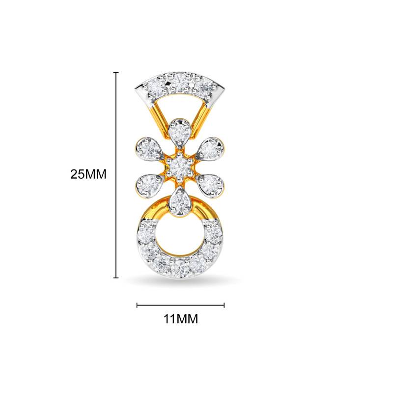 Kisna 14K Yellow Si Diamond Gold Earrings For Women | Taylor