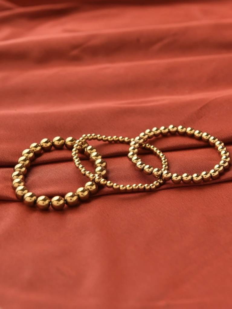 Natural Hematite Bracelet Stack : KJ-BE-019