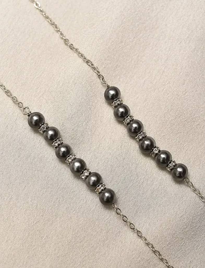 Grey Pearl Anklets For Women : KJ-CC-020