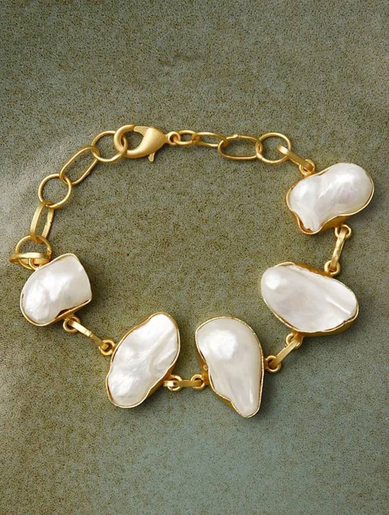Baroque Fresh Water Pearl Bracelet-Kj-Km063 : KJ-KM063
