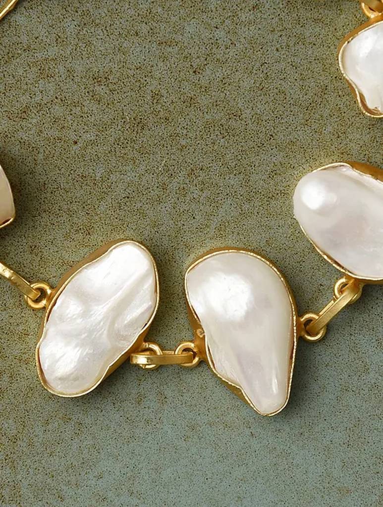 Baroque Fresh Water Pearl Bracelet-Kj-Km063 : KJ-KM063