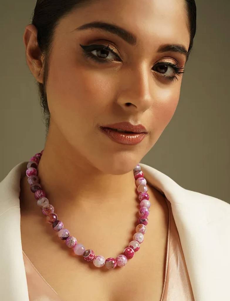 Quartz Semi Precious Gemstone Necklace : KJ123