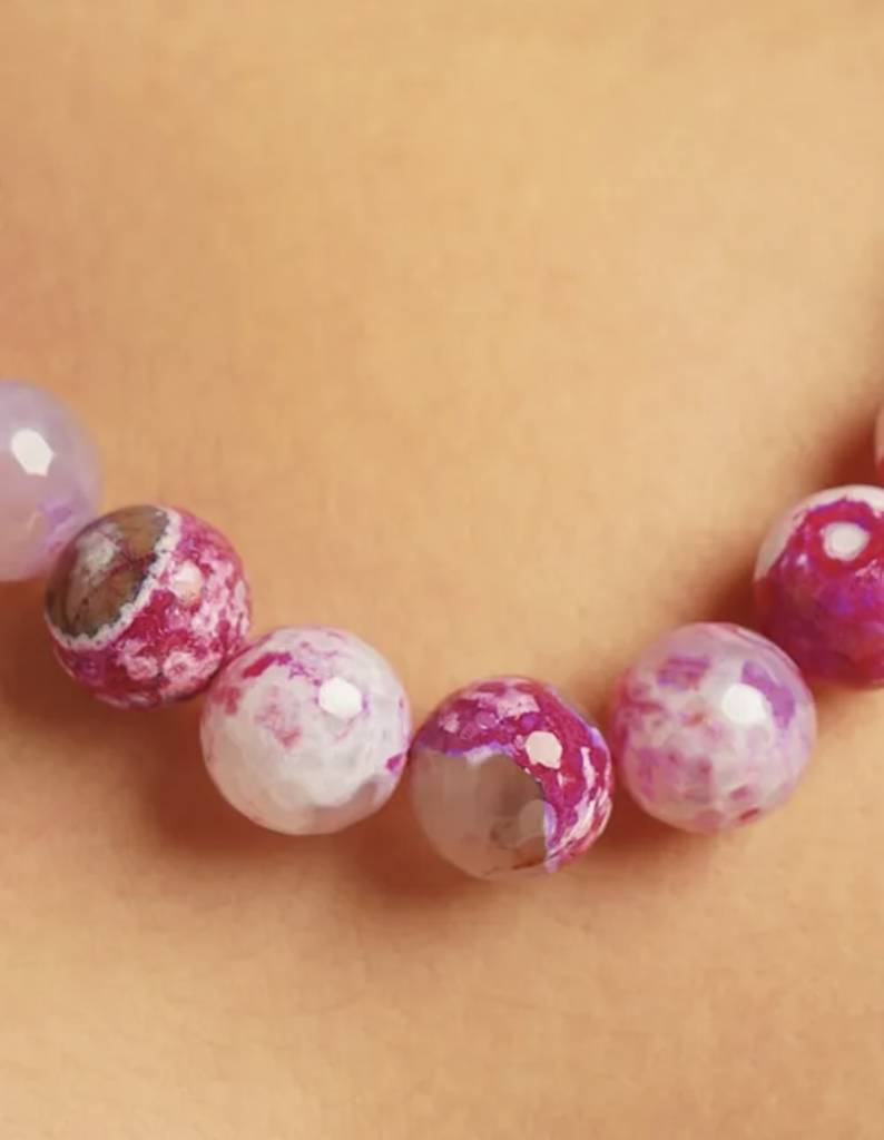 Quartz Semi Precious Gemstone Necklace : KJ123