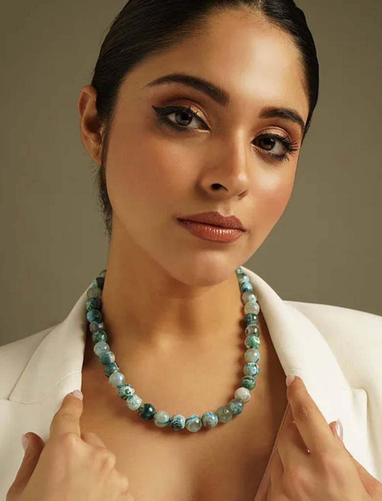 Quartz Semi Precious Gemstone Necklace : KJ124