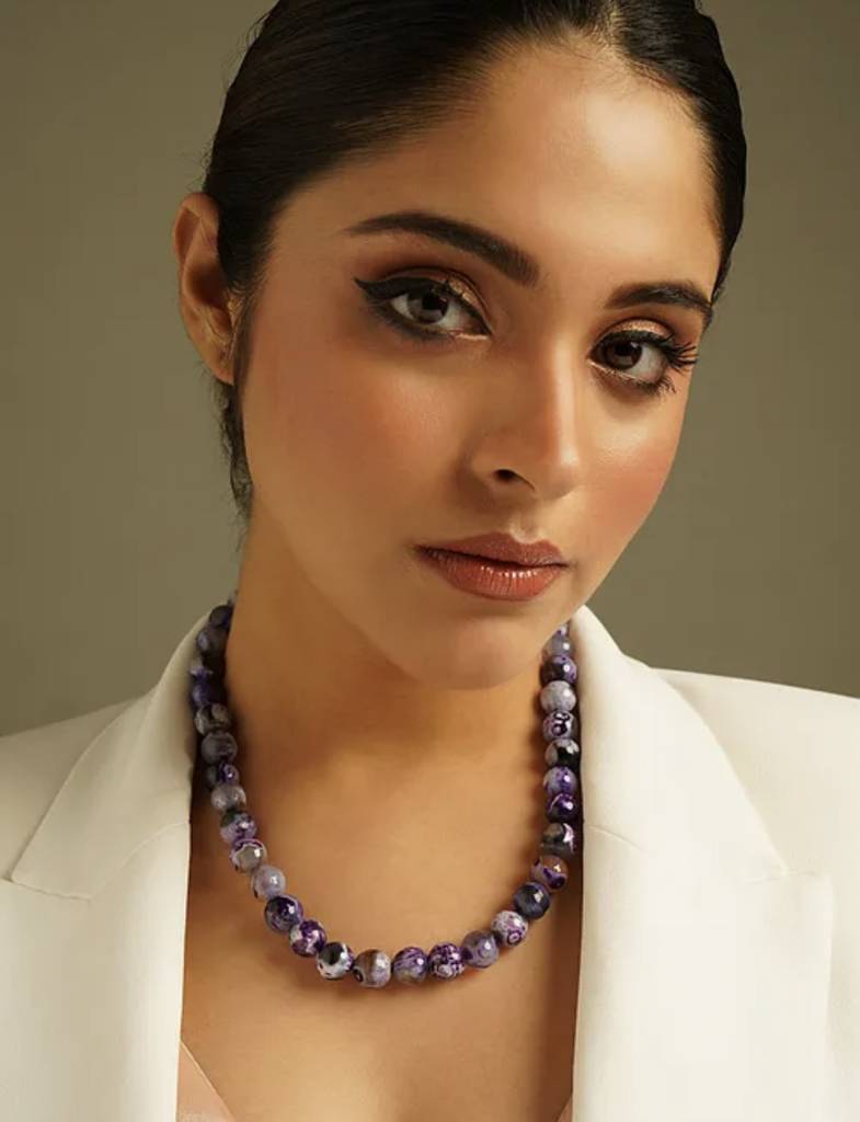 Quartz Semi Precious Gemstone Necklace : KJ126