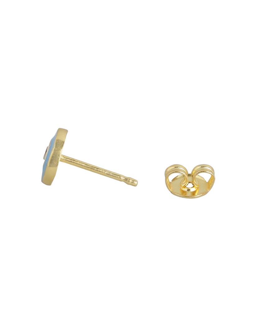 Carlton London Girls Set Of 2 Gold-Plated Cz-Studded Circular Studs Earrings : KJES106